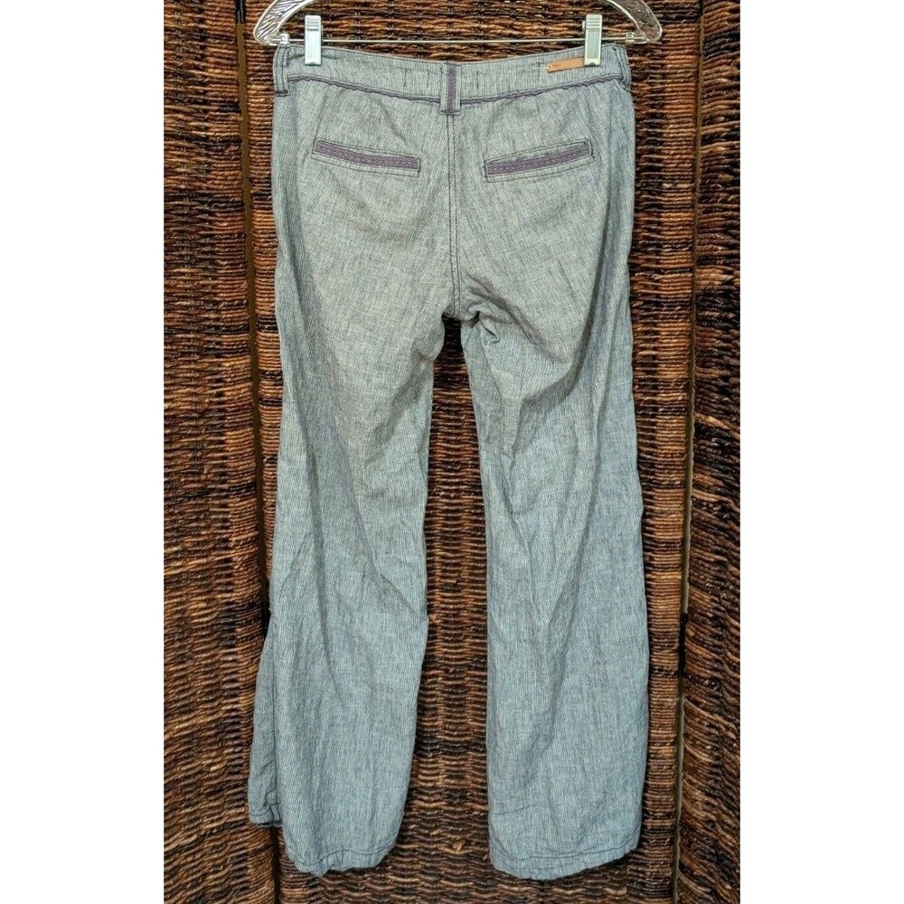 Anthropologie Pilcro Linen Embroidered Lace Wide Leg Low Rise Pants 2P Petite - Picture 2 of 11
